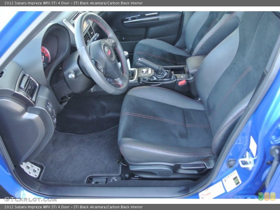 STi Black Alcantara/Carbon Black Interior Front Seat for the 2012 Subaru Impreza WRX STi 4 Door #88949086