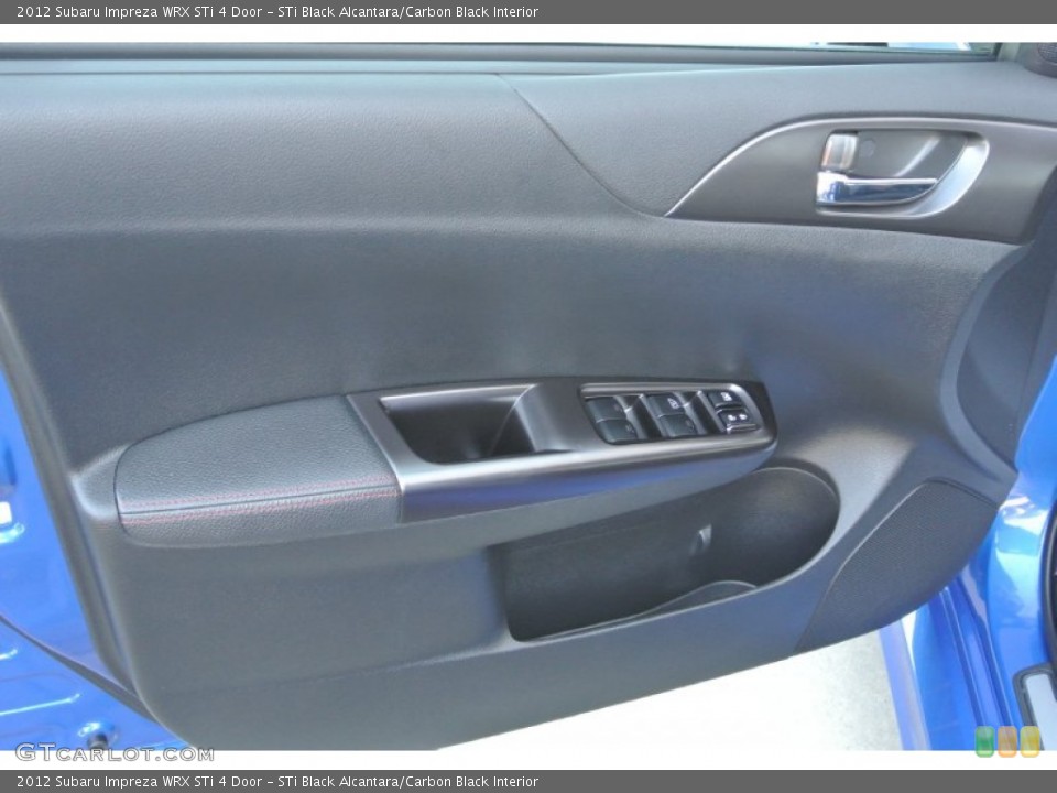 STi Black Alcantara/Carbon Black Interior Door Panel for the 2012 Subaru Impreza WRX STi 4 Door #88949138