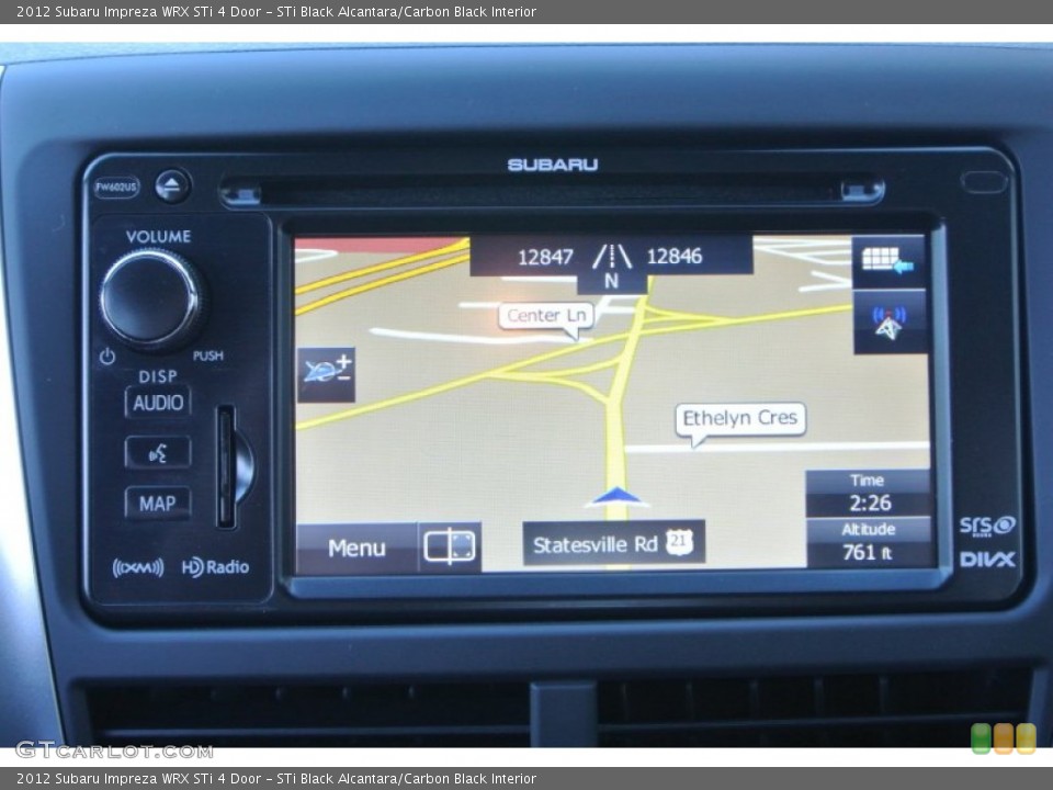STi Black Alcantara/Carbon Black Interior Navigation for the 2012 Subaru Impreza WRX STi 4 Door #88949252