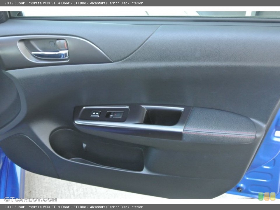 STi Black Alcantara/Carbon Black Interior Door Panel for the 2012 Subaru Impreza WRX STi 4 Door #88949417