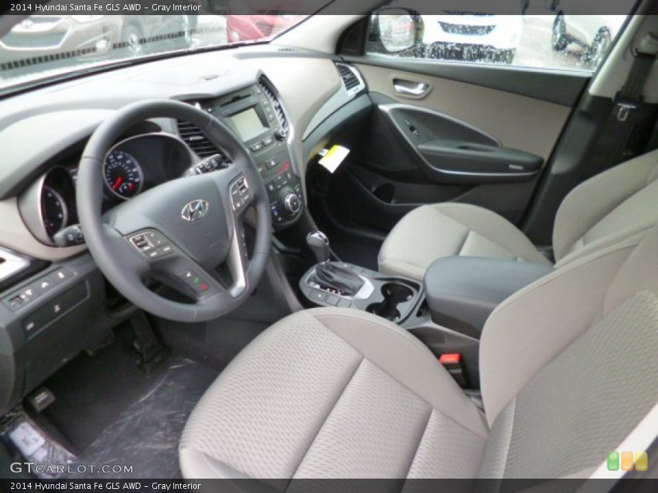 Gray Interior Prime Interior for the 2014 Hyundai Santa Fe GLS AWD #88950791