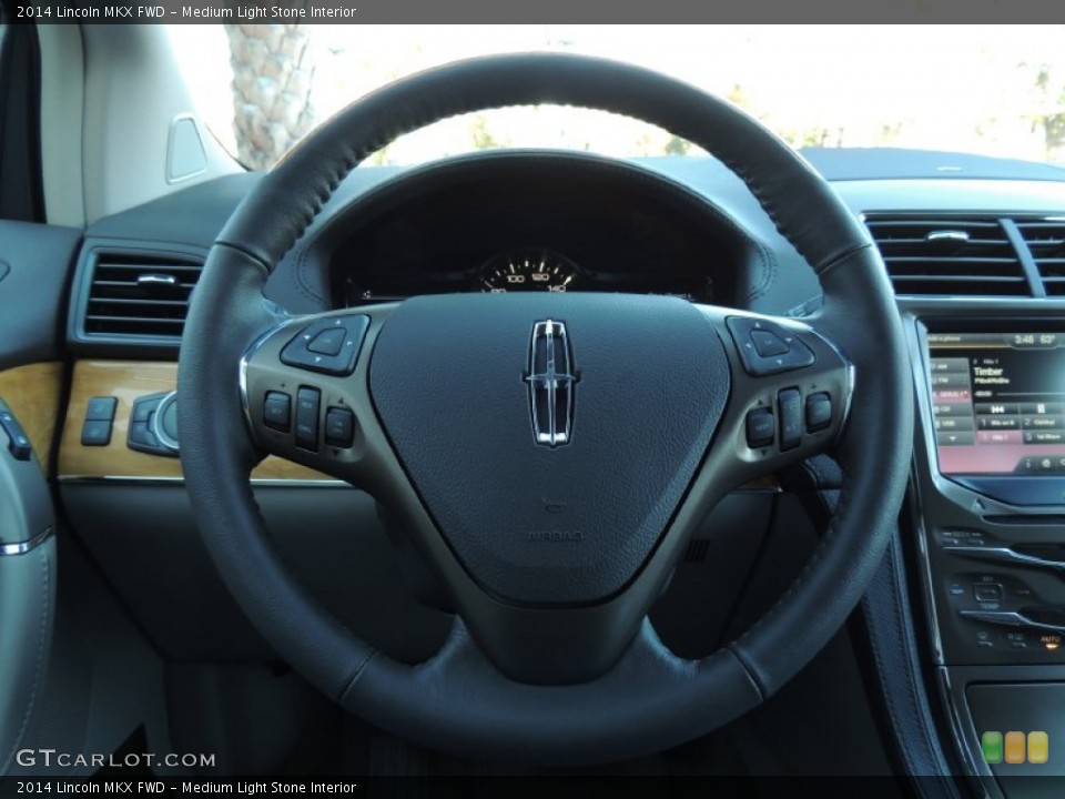 Medium Light Stone Interior Steering Wheel for the 2014 Lincoln MKX FWD #88955771