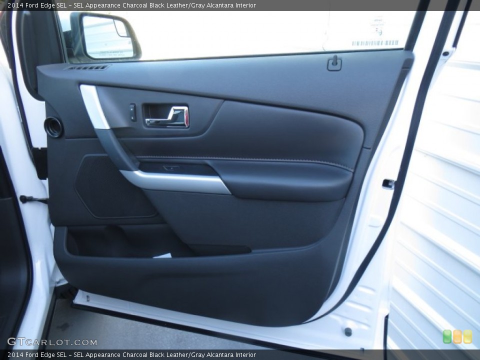 SEL Appearance Charcoal Black Leather/Gray Alcantara Interior Door Panel for the 2014 Ford Edge SEL #88956767