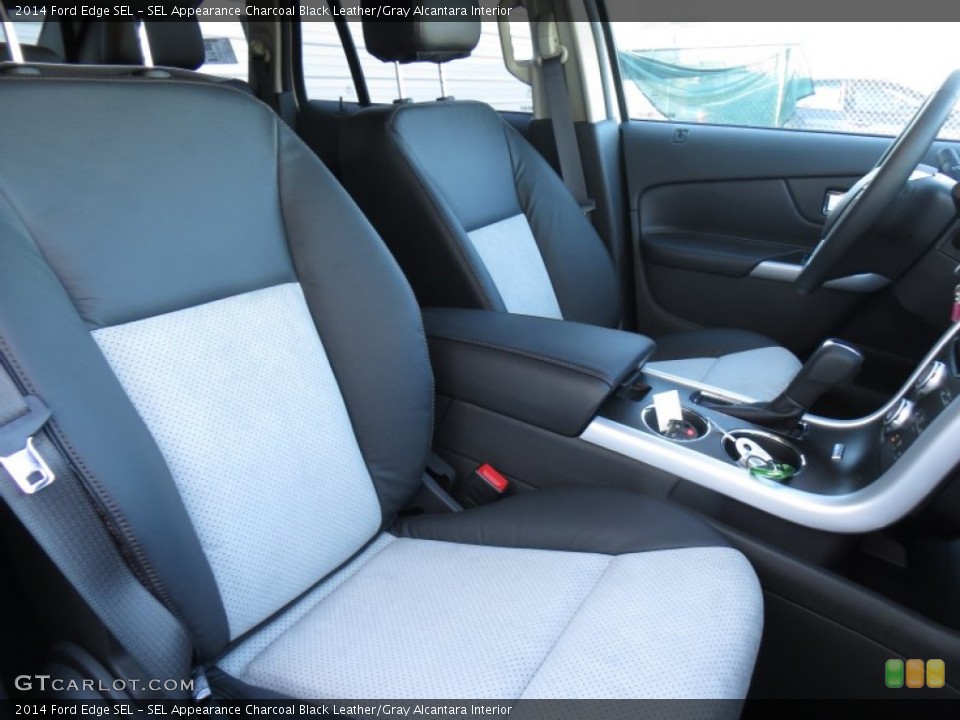 SEL Appearance Charcoal Black Leather/Gray Alcantara Interior Front Seat for the 2014 Ford Edge SEL #88956784