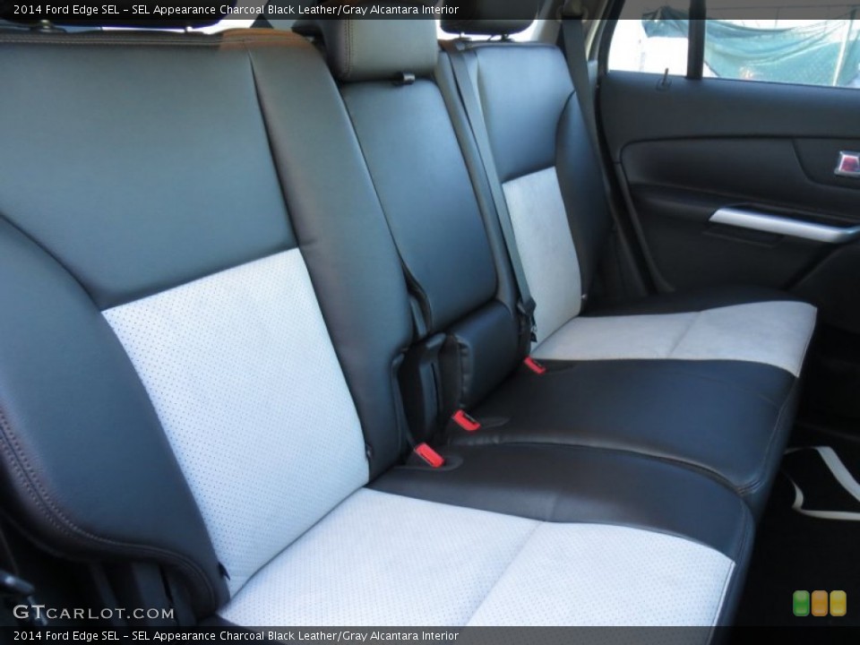 SEL Appearance Charcoal Black Leather/Gray Alcantara Interior Rear Seat for the 2014 Ford Edge SEL #88956800