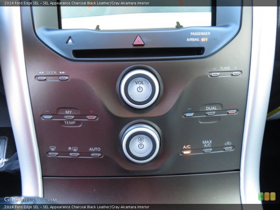 SEL Appearance Charcoal Black Leather/Gray Alcantara Interior Controls for the 2014 Ford Edge SEL #88956902