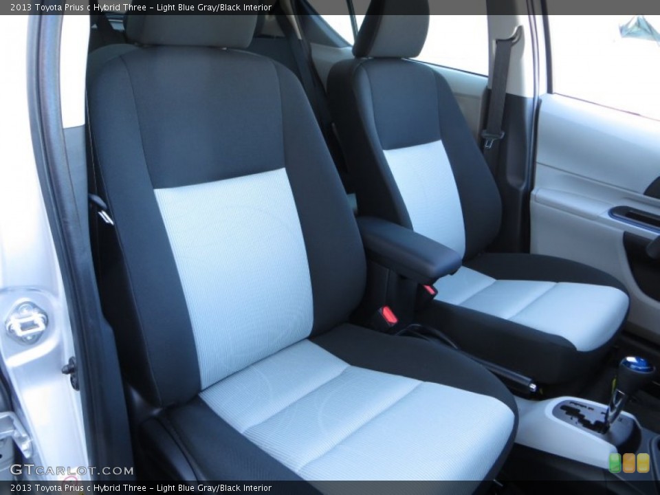 Light Blue Gray/Black Interior Front Seat for the 2013 Toyota Prius c Hybrid Three #88958600