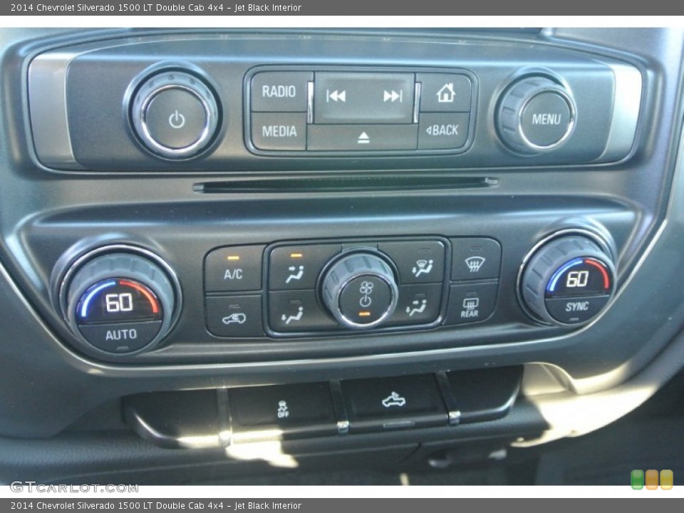 Jet Black Interior Controls for the 2014 Chevrolet Silverado 1500 LT Double Cab 4x4 #88964314
