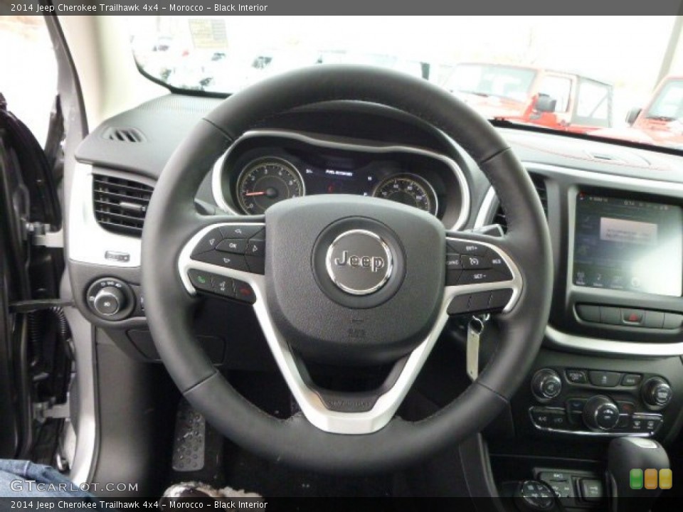 Morocco - Black Interior Steering Wheel for the 2014 Jeep Cherokee Trailhawk 4x4 #88970257