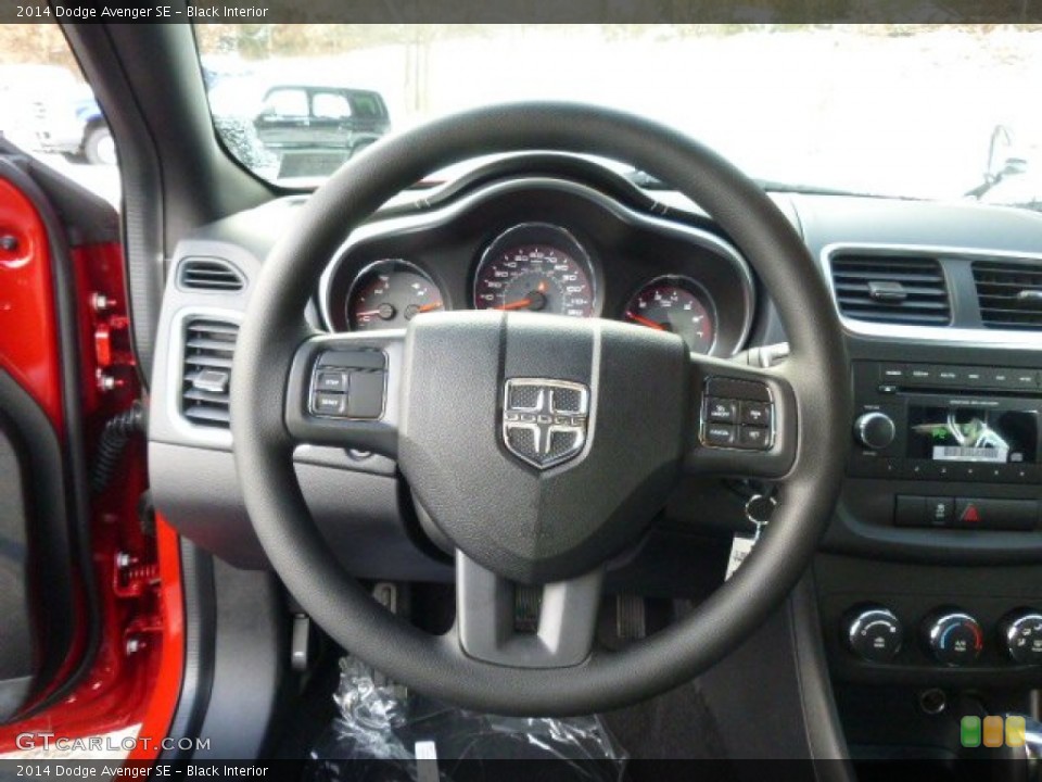 Black Interior Steering Wheel for the 2014 Dodge Avenger SE #88973086