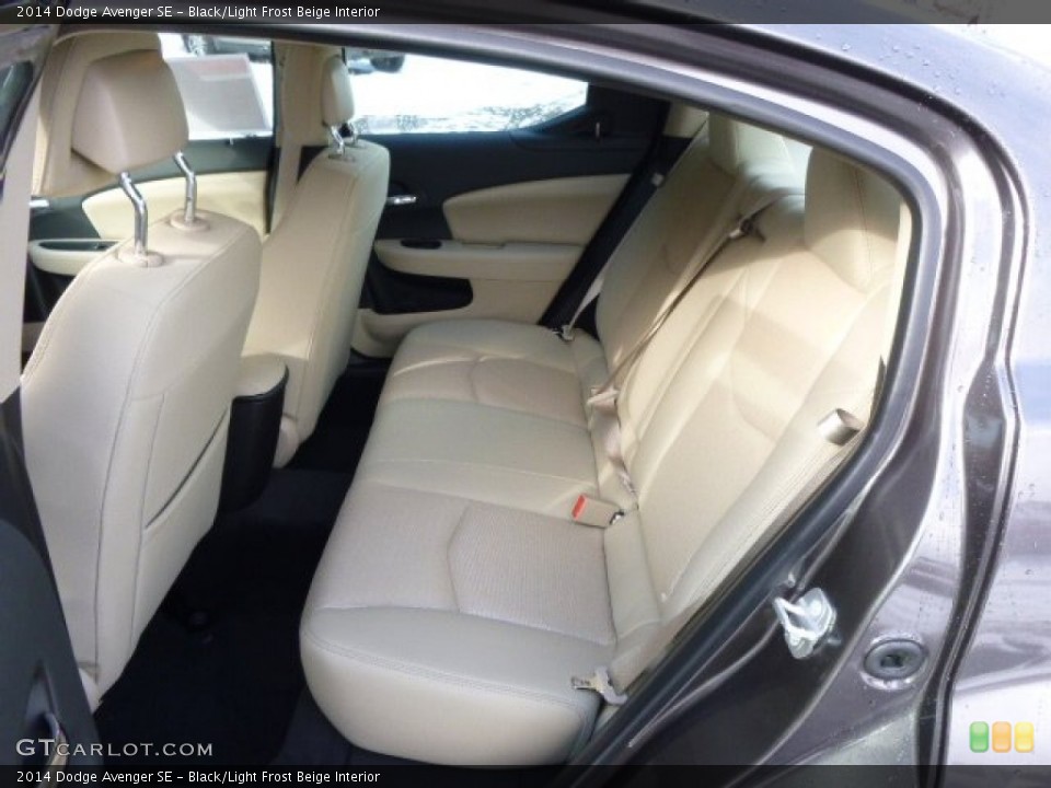 Black/Light Frost Beige Interior Rear Seat for the 2014 Dodge Avenger SE #88973848