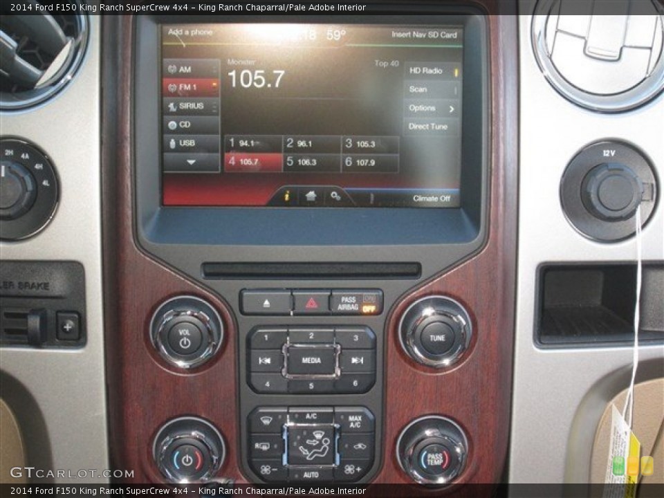 King Ranch Chaparral/Pale Adobe Interior Controls for the 2014 Ford F150 King Ranch SuperCrew 4x4 #88981174