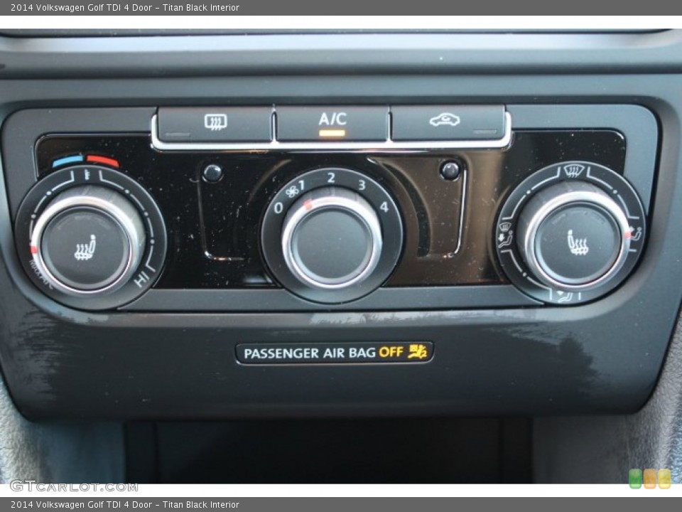 Titan Black Interior Controls for the 2014 Volkswagen Golf TDI 4 Door #88981871