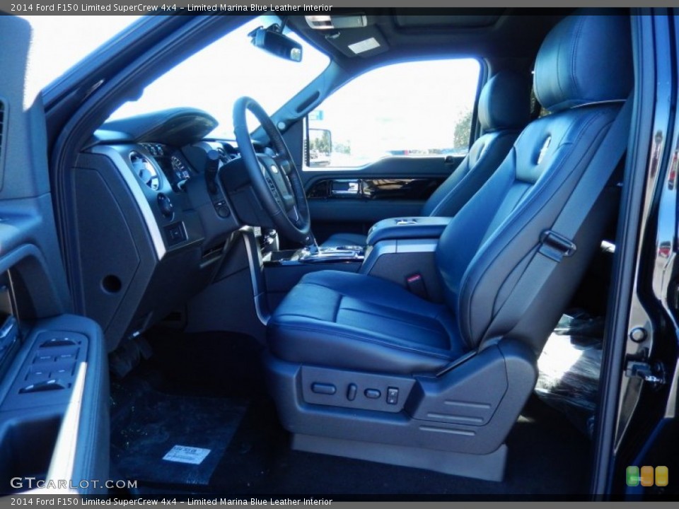 Limited Marina Blue Leather Interior Photo for the 2014 Ford F150 Limited SuperCrew 4x4 #88982653