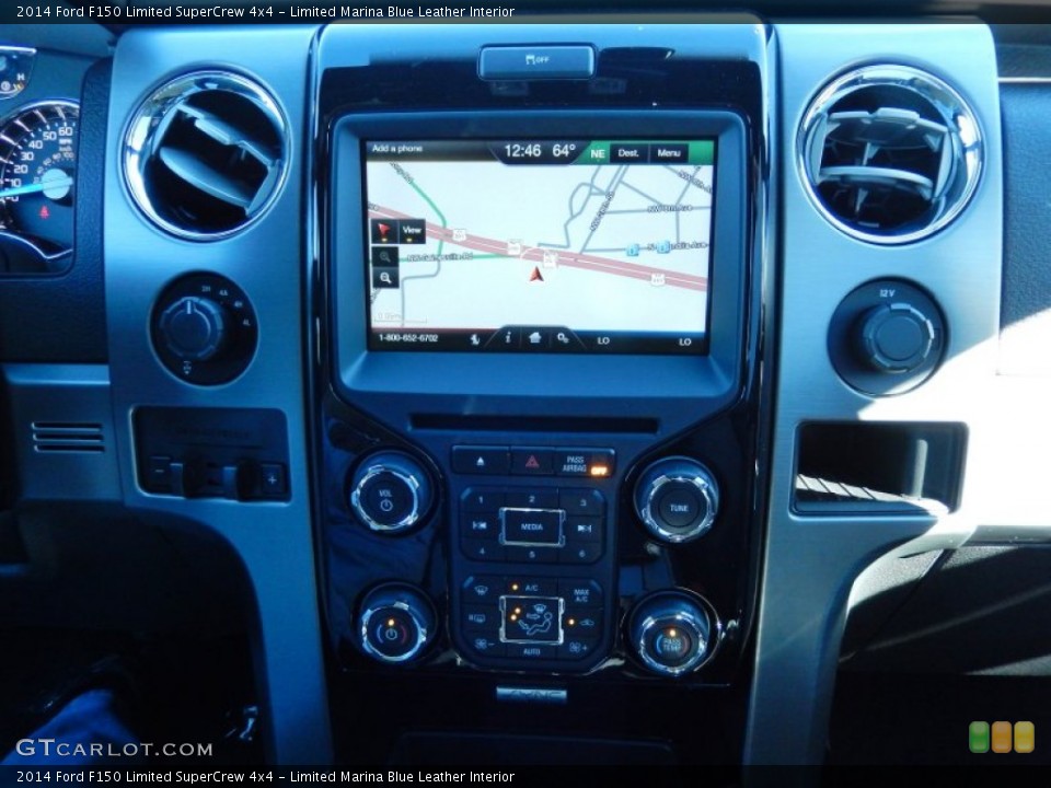 Limited Marina Blue Leather Interior Navigation for the 2014 Ford F150 Limited SuperCrew 4x4 #88982779