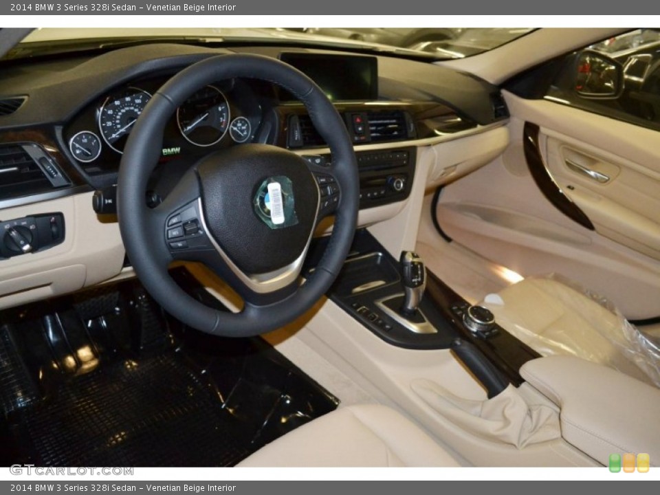 Venetian Beige Interior Prime Interior for the 2014 BMW 3 Series 328i Sedan #88983313
