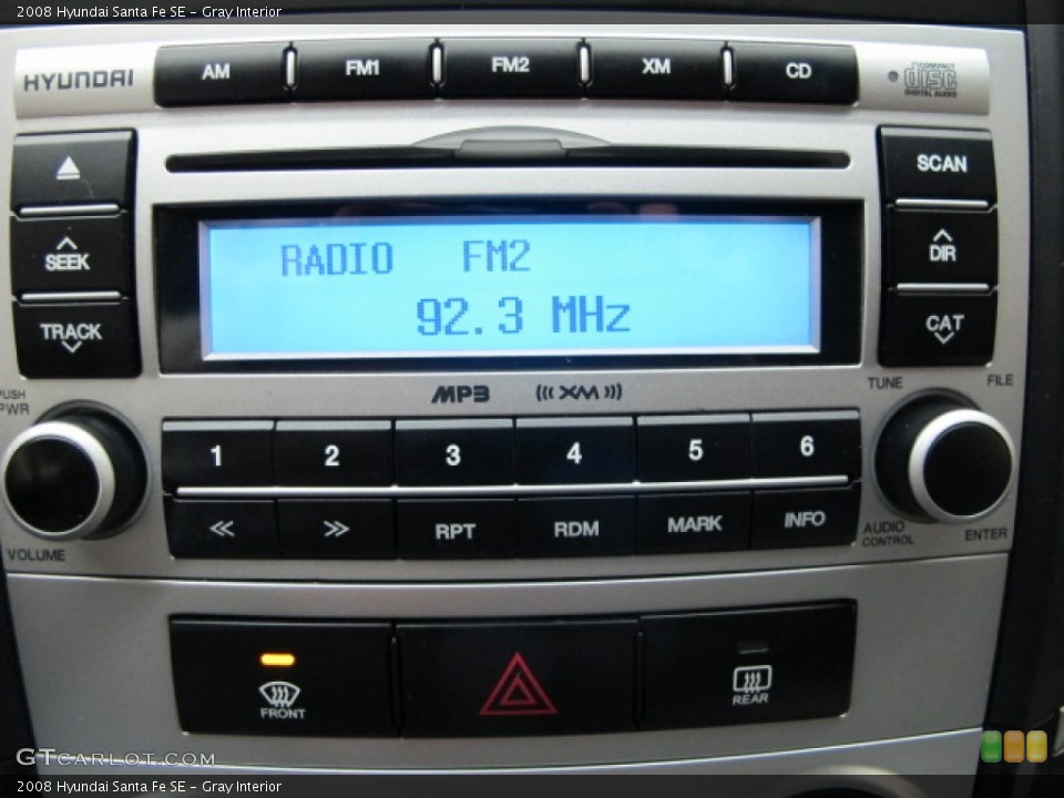 Gray Interior Audio System for the 2008 Hyundai Santa Fe SE #88986322