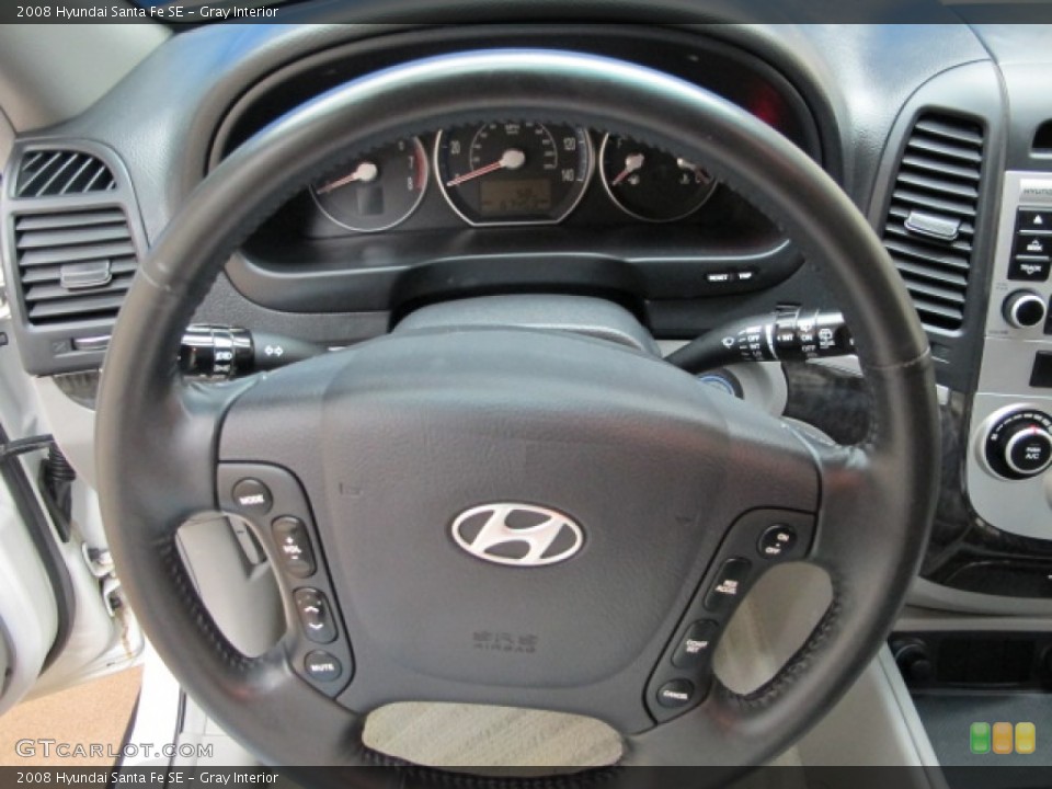 Gray Interior Steering Wheel for the 2008 Hyundai Santa Fe SE #88986392