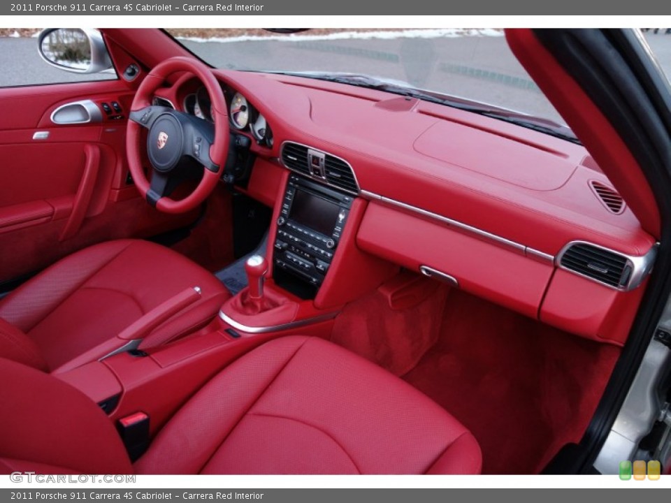 Carrera Red Interior Dashboard for the 2011 Porsche 911 Carrera 4S Cabriolet #88991632
