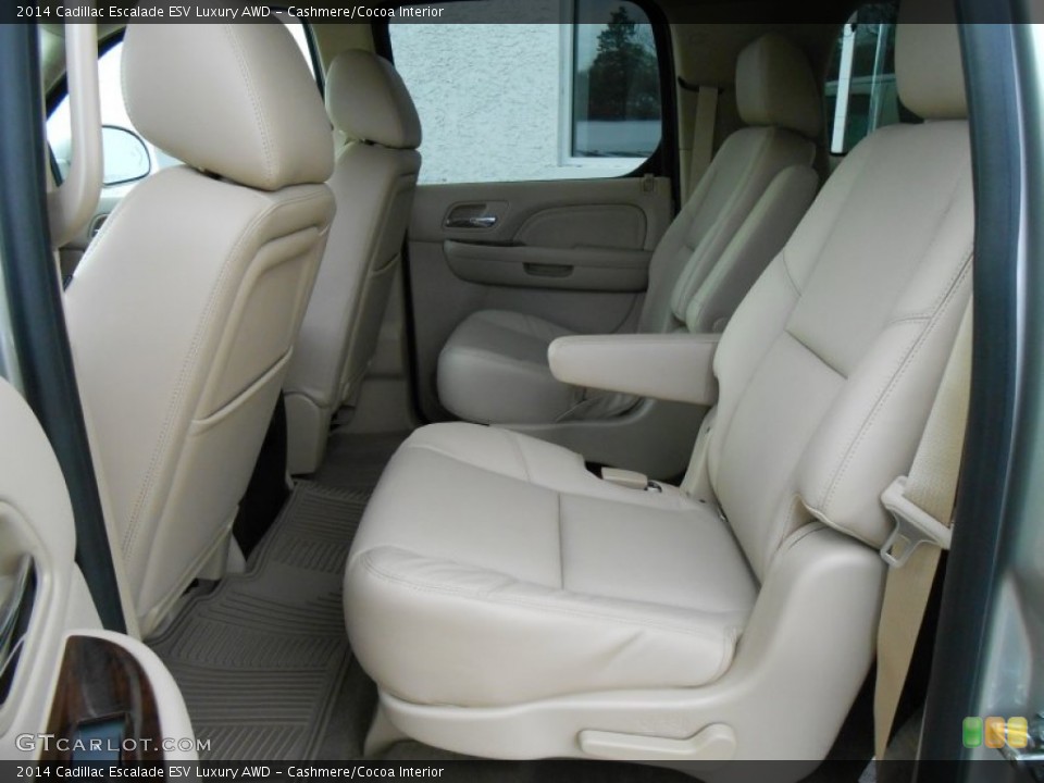 Cashmere/Cocoa Interior Rear Seat for the 2014 Cadillac Escalade ESV Luxury AWD #88995217