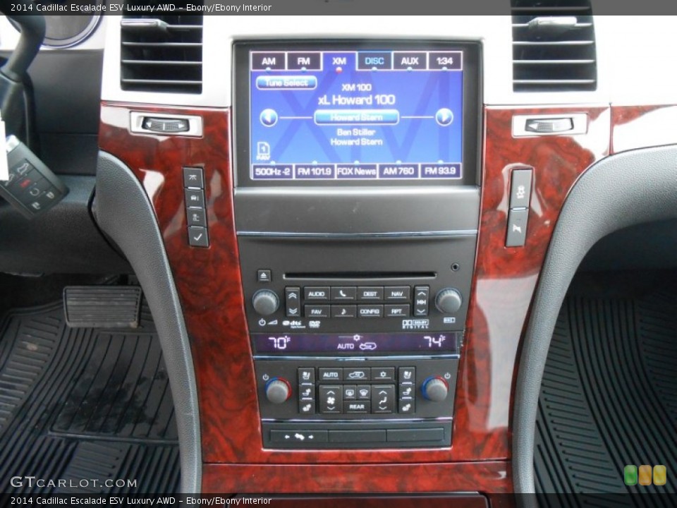 Ebony/Ebony Interior Controls for the 2014 Cadillac Escalade ESV Luxury AWD #88995541