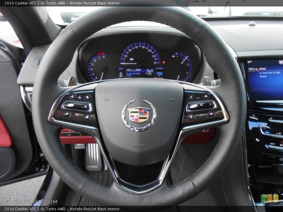 Morello Red/Jet Black Interior Steering Wheel for the 2014 Cadillac ATS 2.0L Turbo AWD #88996379