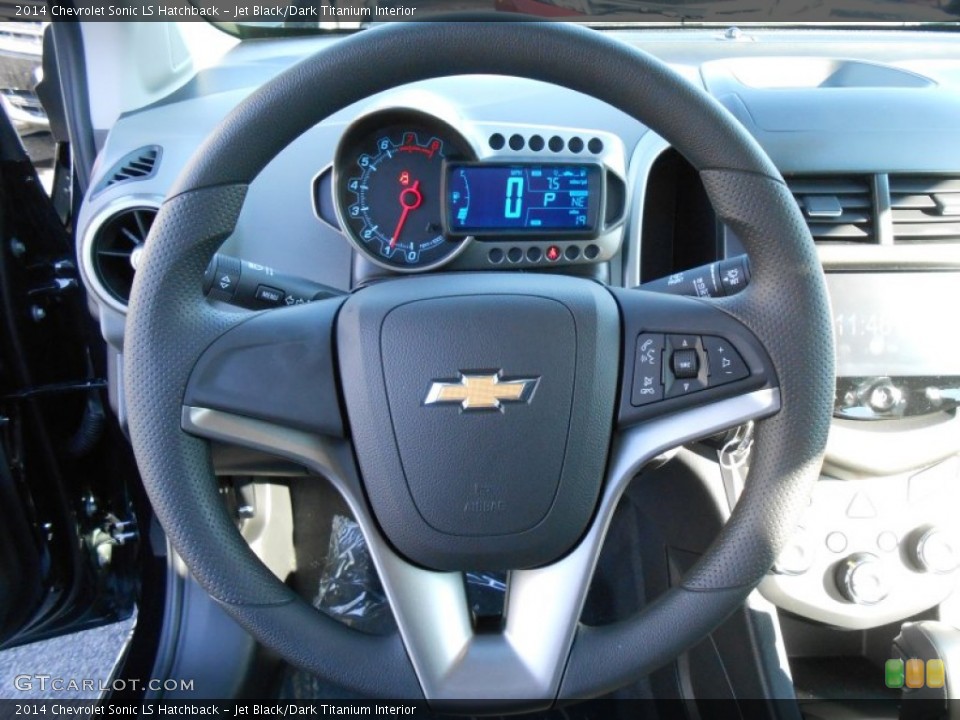 Jet Black/Dark Titanium Interior Steering Wheel for the 2014 Chevrolet Sonic LS Hatchback #89000858