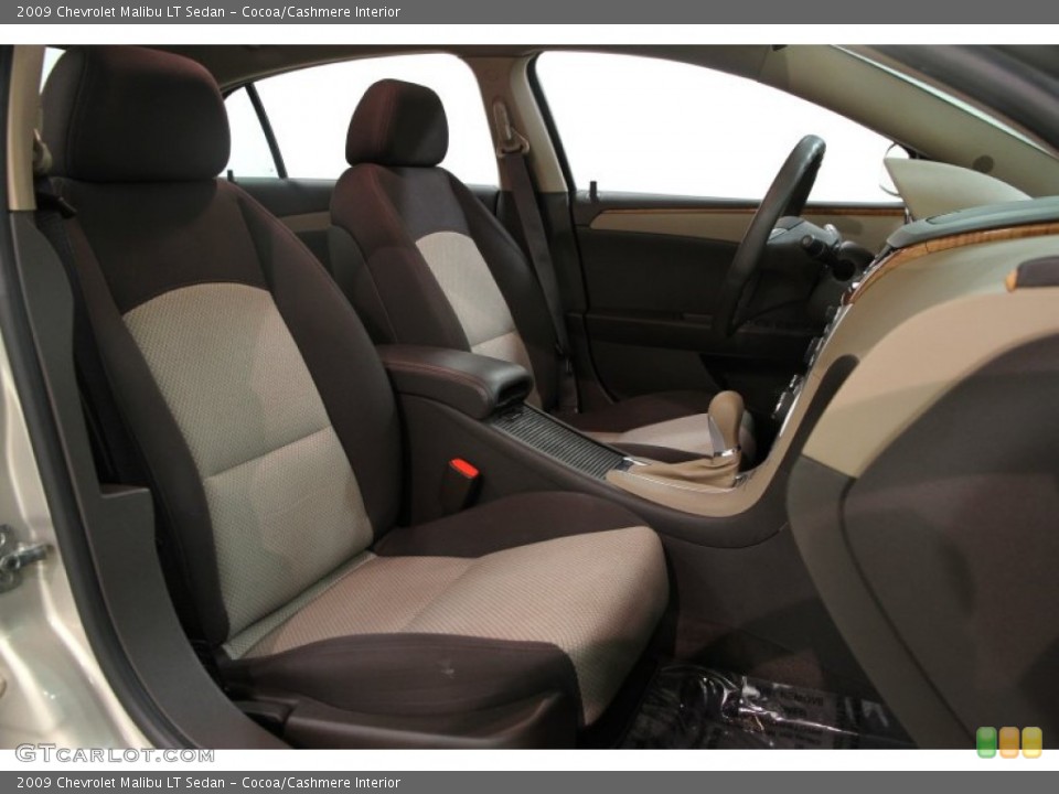 Cocoa/Cashmere Interior Front Seat for the 2009 Chevrolet Malibu LT Sedan #89001230
