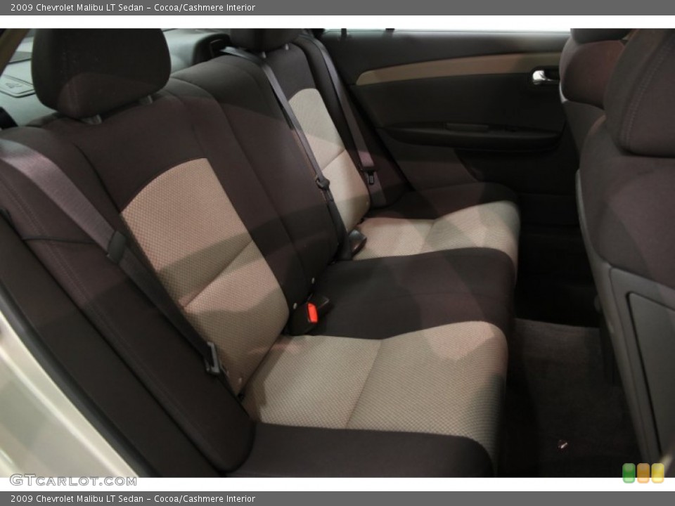 Cocoa/Cashmere Interior Rear Seat for the 2009 Chevrolet Malibu LT Sedan #89001239