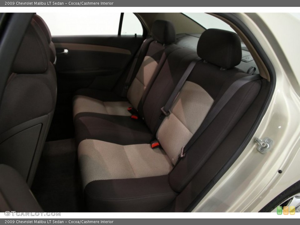 Cocoa/Cashmere Interior Rear Seat for the 2009 Chevrolet Malibu LT Sedan #89001254
