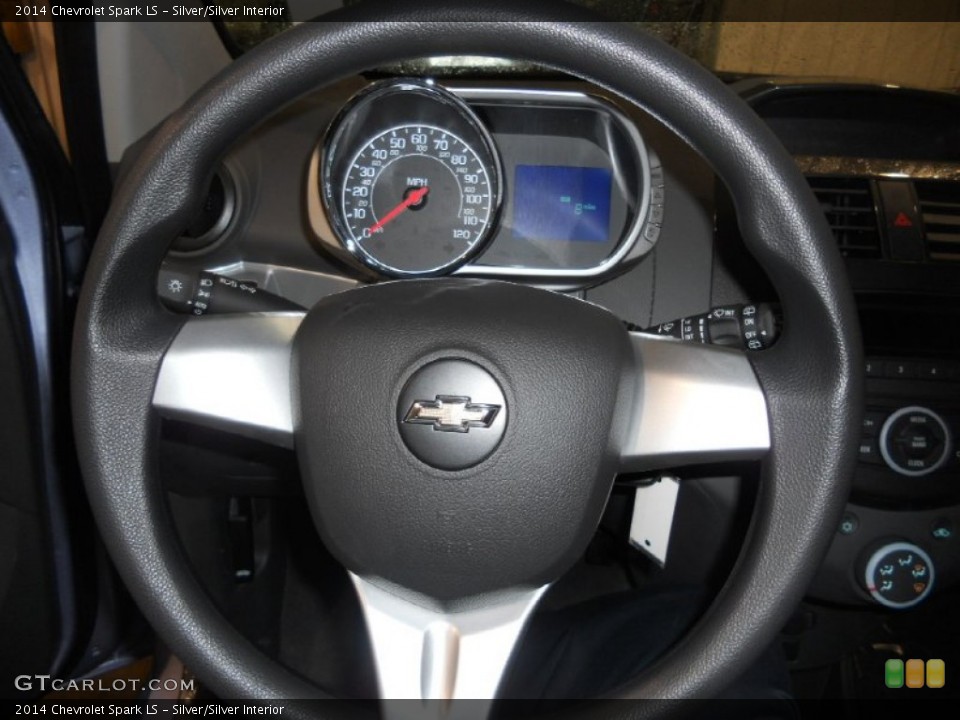 Silver/Silver Interior Steering Wheel for the 2014 Chevrolet Spark LS #89015511