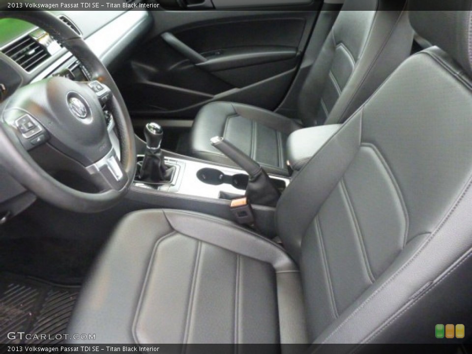 Titan Black Interior Front Seat for the 2013 Volkswagen Passat TDI SE #89017395