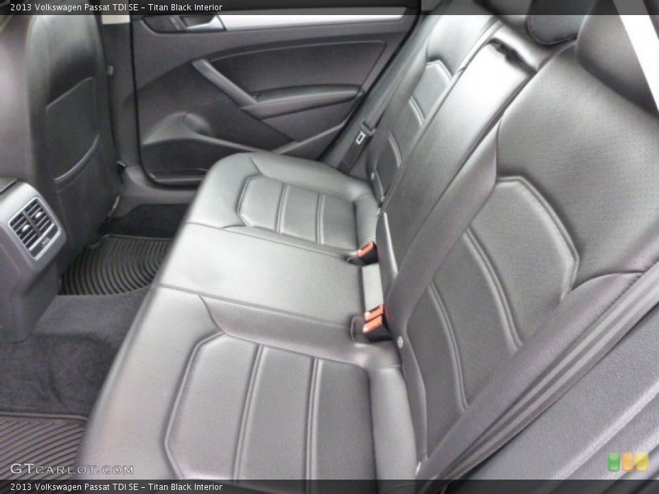 Titan Black Interior Rear Seat for the 2013 Volkswagen Passat TDI SE #89017413