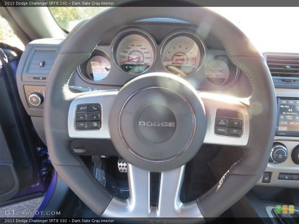 Dark Slate Gray Interior Steering Wheel for the 2013 Dodge Challenger SRT8 392 #89021892