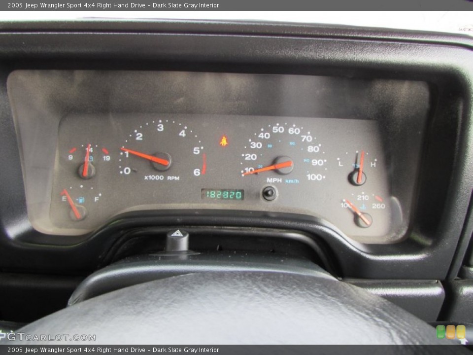 Dark Slate Gray Interior Gauges for the 2005 Jeep Wrangler Sport 4x4 Right Hand Drive #89025534