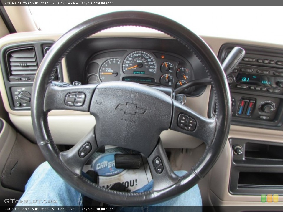 Tan/Neutral Interior Steering Wheel for the 2004 Chevrolet Suburban 1500 Z71 4x4 #89026761