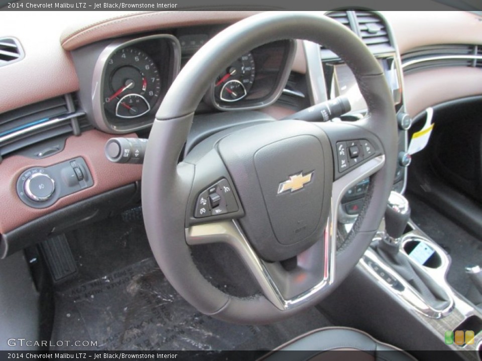 Jet Black/Brownstone Interior Steering Wheel for the 2014 Chevrolet Malibu LTZ #89027129