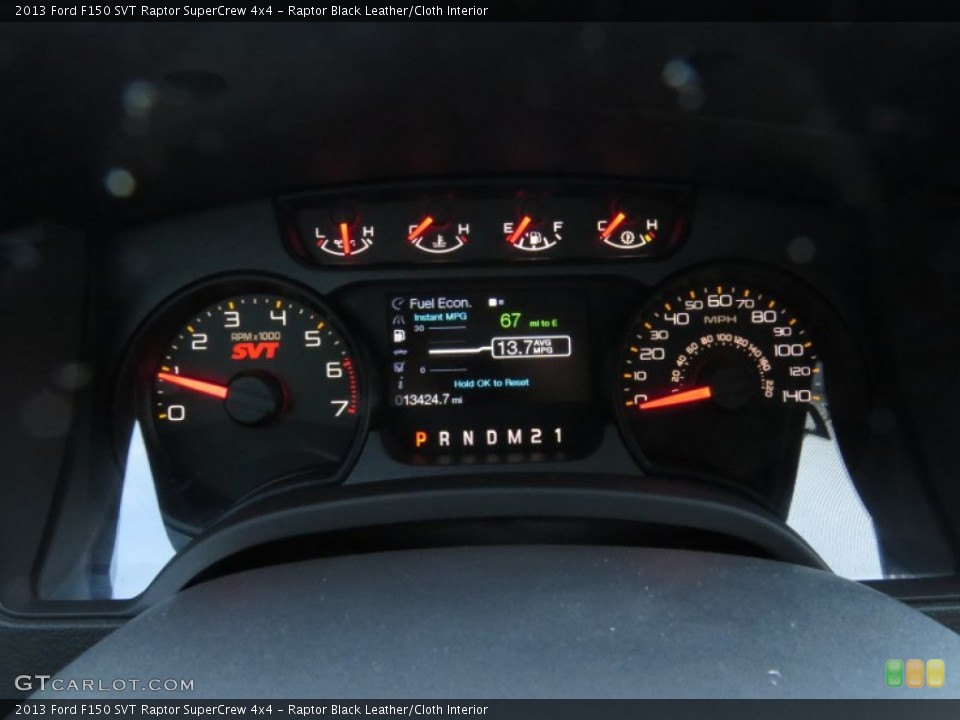 Raptor Black Leather/Cloth Interior Gauges for the 2013 Ford F150 SVT Raptor SuperCrew 4x4 #89027246