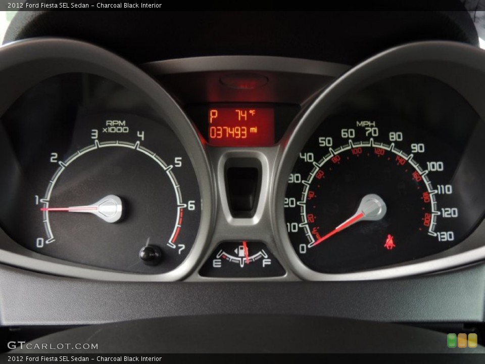 Charcoal Black Interior Gauges for the 2012 Ford Fiesta SEL Sedan #89027448