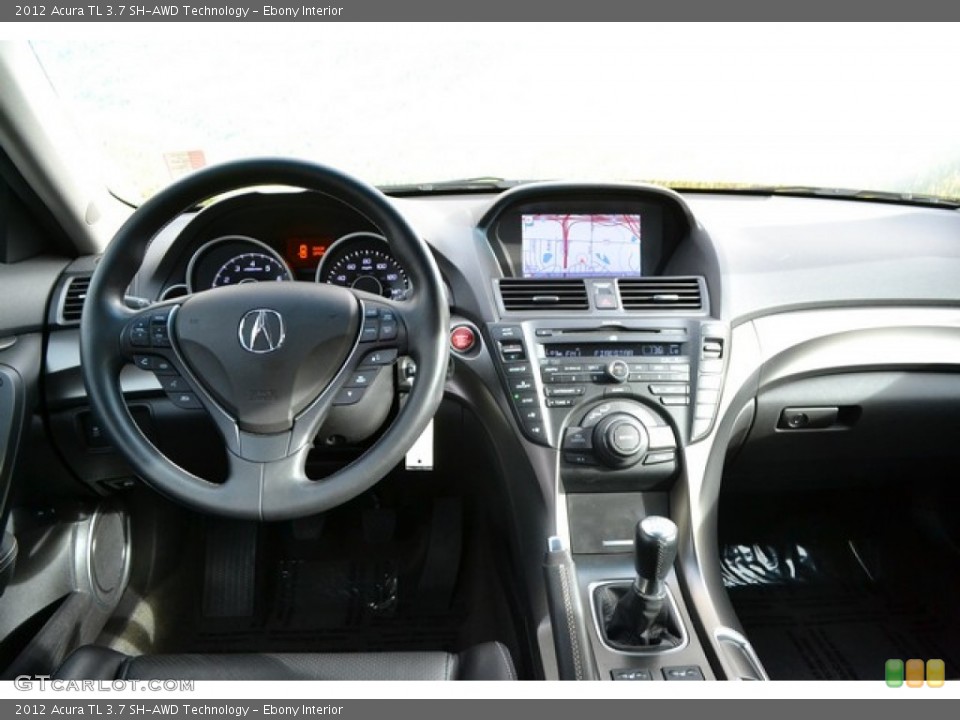 Ebony Interior Dashboard for the 2012 Acura TL 3.7 SH-AWD Technology #89031042