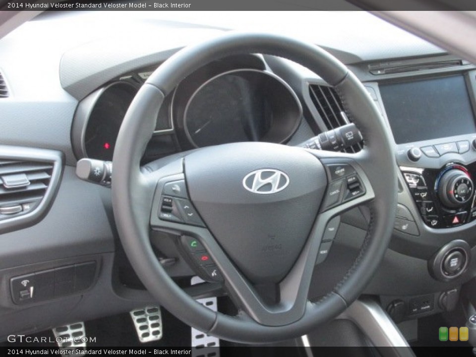 Black Interior Steering Wheel for the 2014 Hyundai Veloster  #89038935