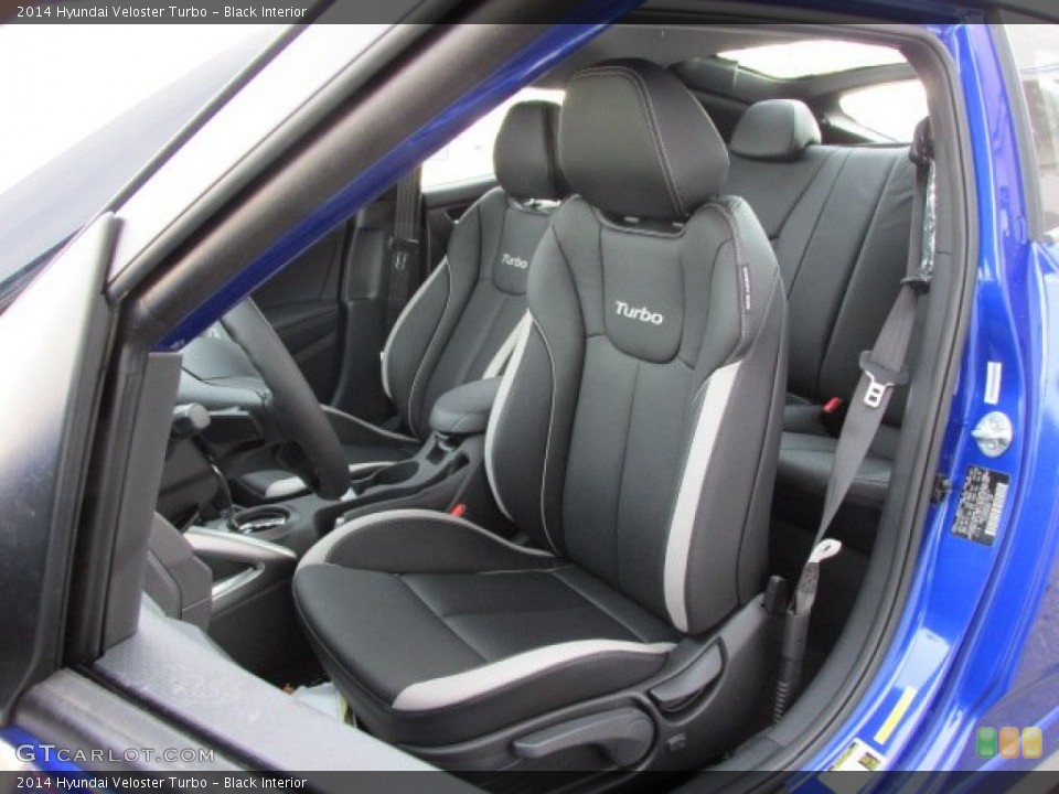 Black Interior Front Seat for the 2014 Hyundai Veloster Turbo #89042391