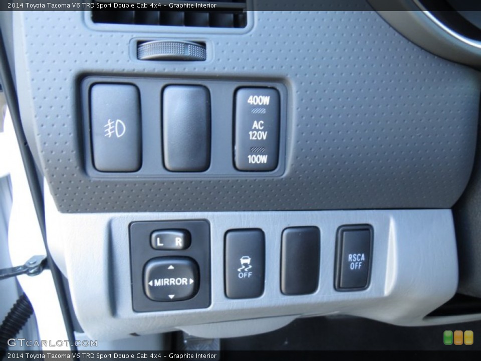 Graphite Interior Controls for the 2014 Toyota Tacoma V6 TRD Sport Double Cab 4x4 #89050575