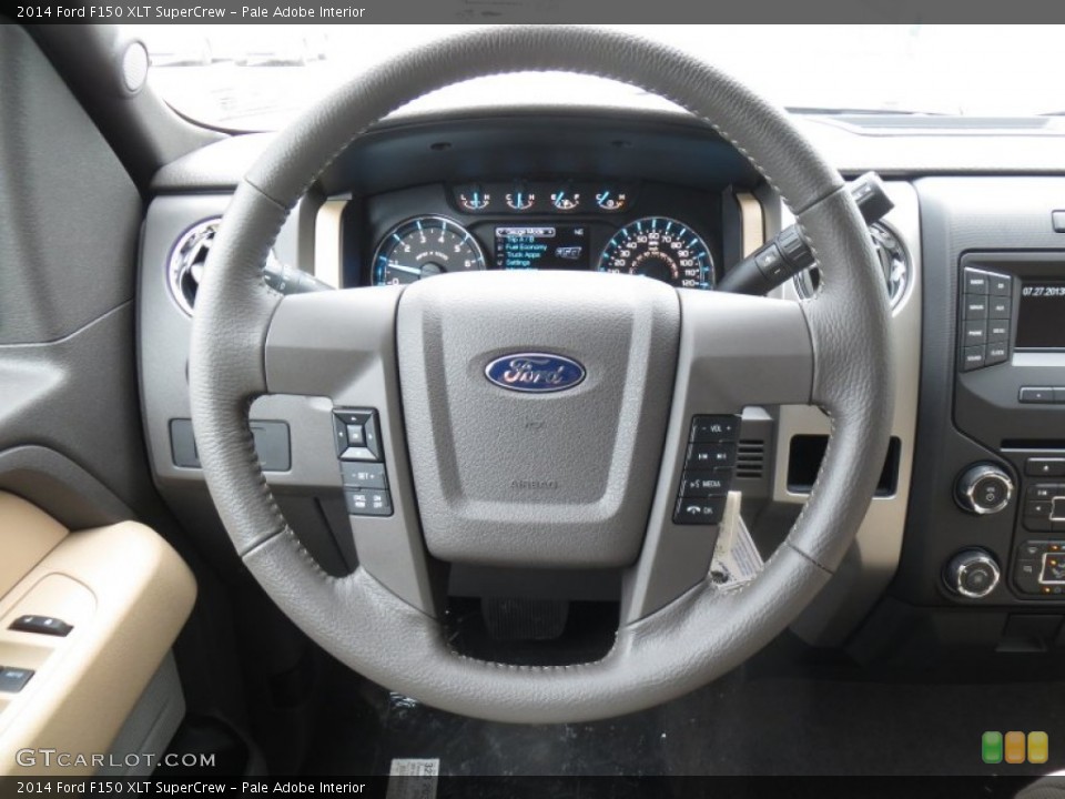 Pale Adobe Interior Steering Wheel for the 2014 Ford F150 XLT SuperCrew #89051136