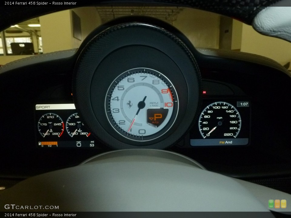 Rosso Interior Gauges for the 2014 Ferrari 458 Spider #89051347