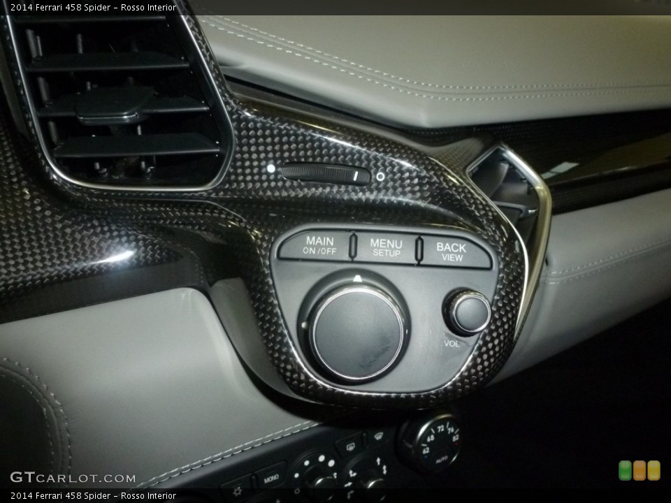 Rosso Interior Controls for the 2014 Ferrari 458 Spider #89051356