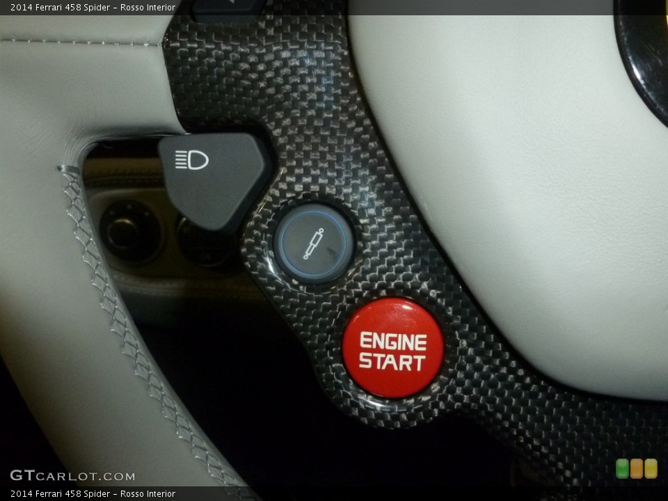Rosso Interior Controls for the 2014 Ferrari 458 Spider #89051368