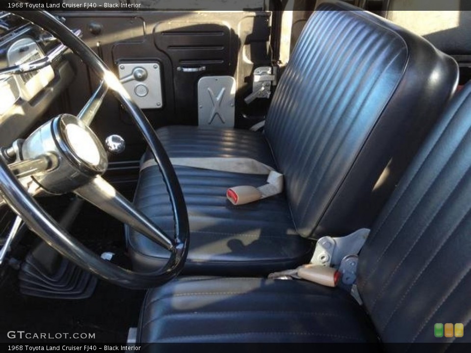 Black Interior Front Seat for the 1968 Toyota Land Cruiser FJ40 #89053559