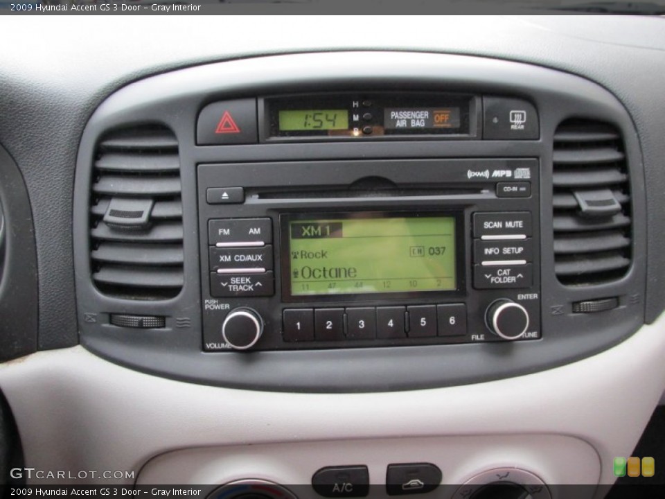 Gray Interior Audio System for the 2009 Hyundai Accent GS 3 Door #89054048