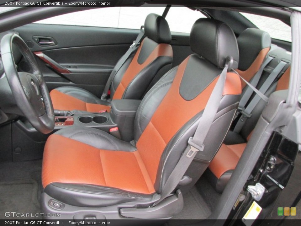 Ebony/Morocco Interior Front Seat for the 2007 Pontiac G6 GT Convertible #89054496